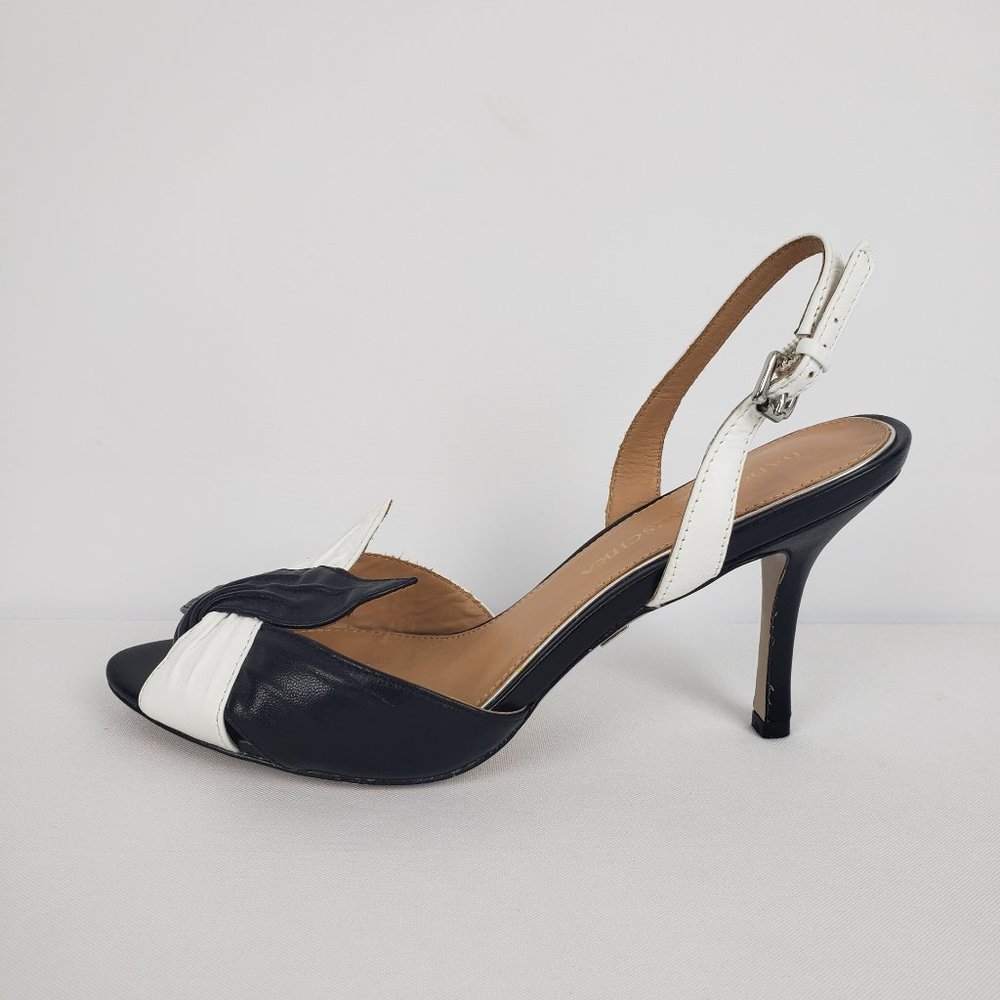 Badgley Mischka Black Leather Sandals Size 6.5